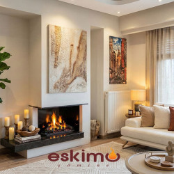 3d L Tipi Elektrikli Şömine ETE-045